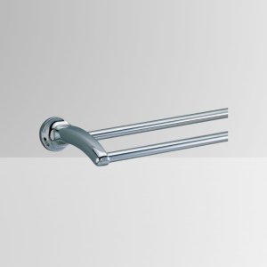 鍍鉻亮面雙桿毛巾架 69/84cm 5824D